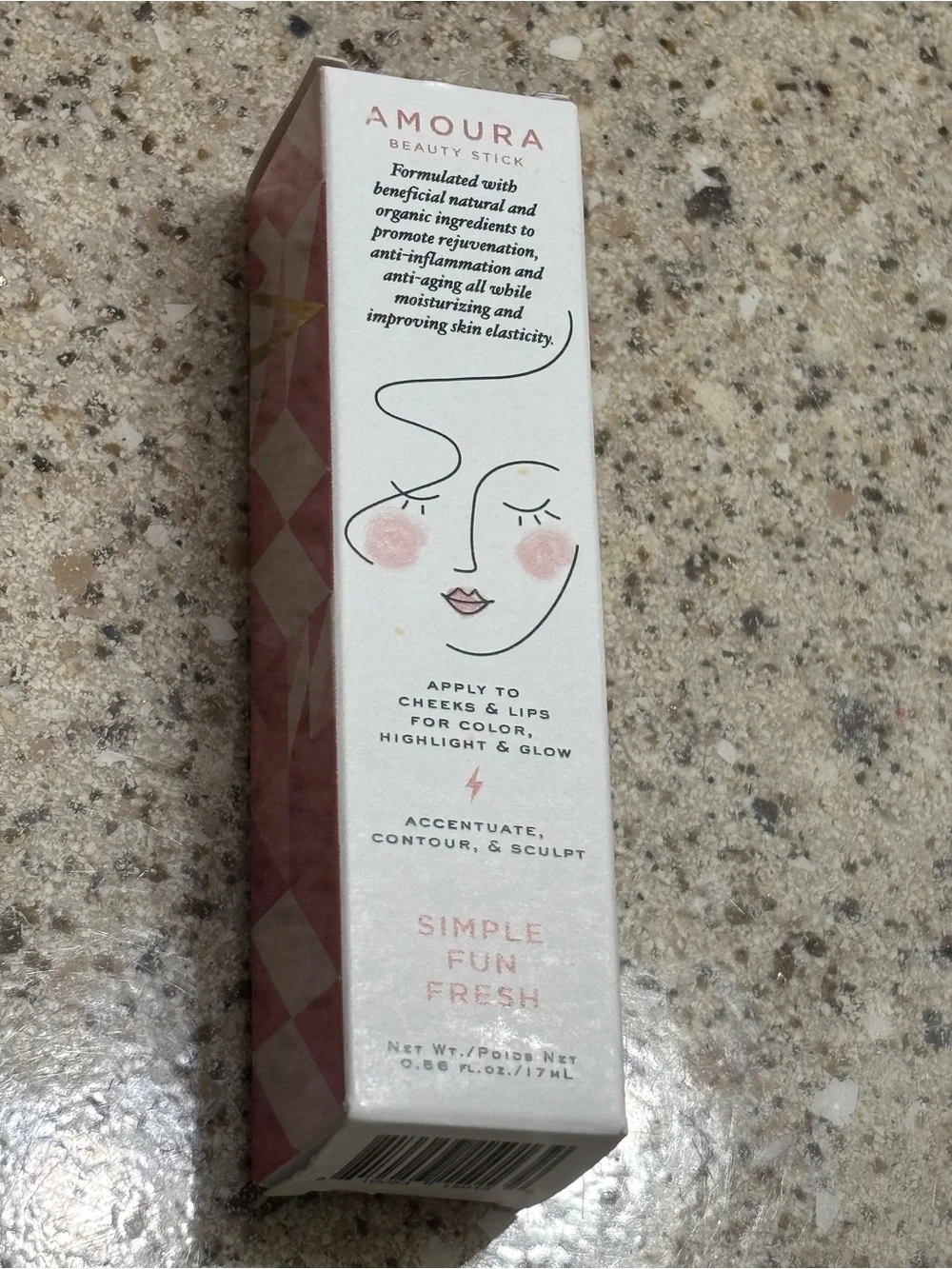 Amoura Beauty Stick in Shimmery Coral Pink